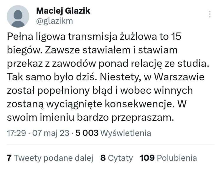 Mocny komentarz szefa żużla w Canal+. Przeprasza kibiców 1 345307919 6123814901046160 4623901958476126426 n