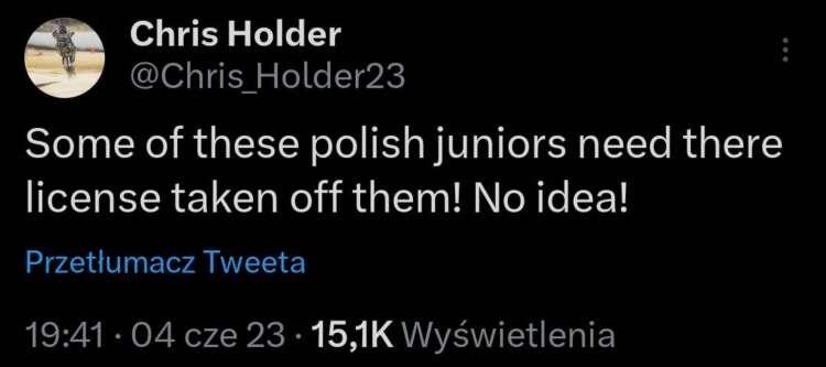 Chris Holder poirytowany polskimi juniorami i sędziowaniem 1 345426118 1799890367072681 5372325715507899737 n
