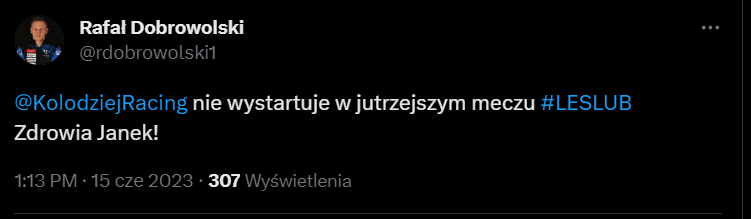 Janusz Kołodziej po raz kolejny nie pojedzie! Co się dzieje z liderem Fogo Unii Leszno? 1 obraz 2023 06 15 141051690