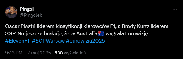 Przegląd żużlowy. Kurtz liderem, Doyle kontuzjowany, a fani krytykują format! 1 twitter4