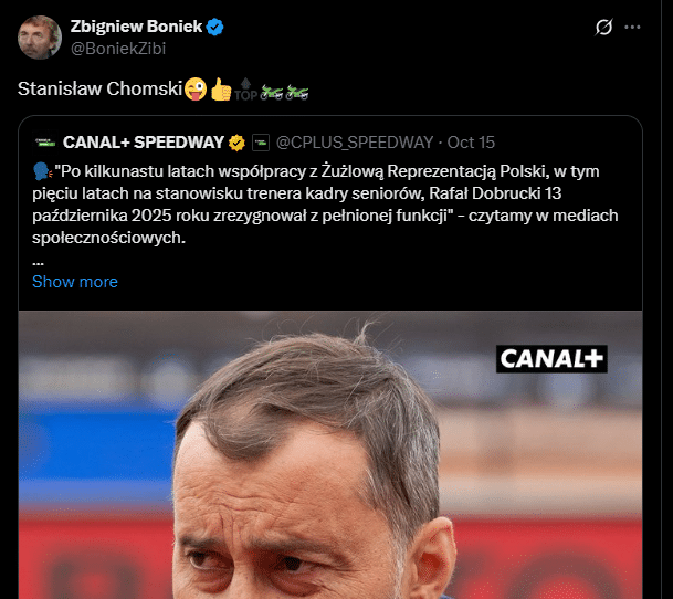 Żużel. Zbigniew Boniek ma swojego faworyta na selekcjonera! Padło konkretne nazwisko 1 image